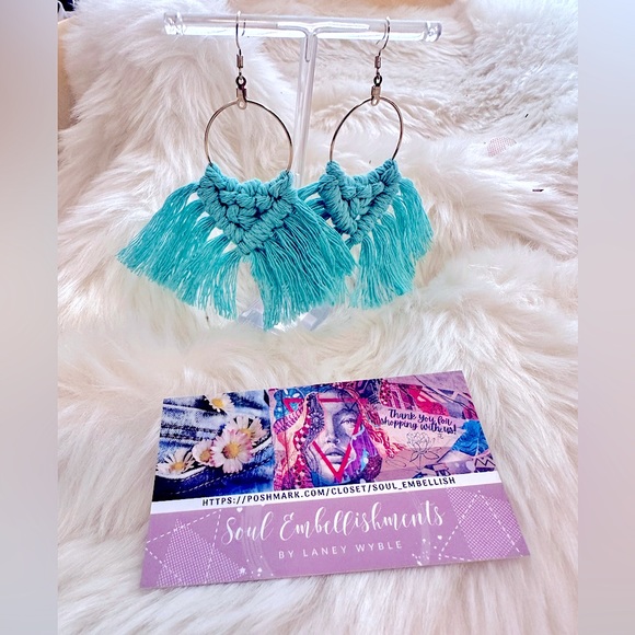 🆕»-»FaNcY MoDeRn DaY HoOpS w/a tWiSt« HaNdCrAfTeD »ClAsSiC bOhO sTyLe EaRrInGs - Picture 5 of 16